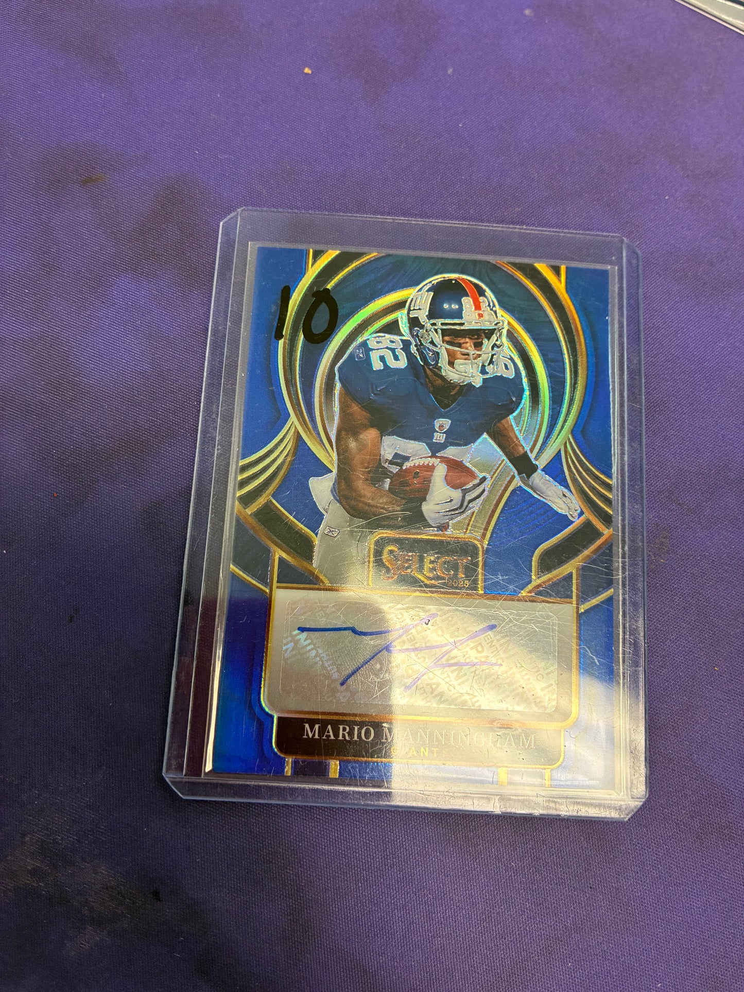 Mario Manningham Blue Prizm AUTO /99 2025 Prizm NM