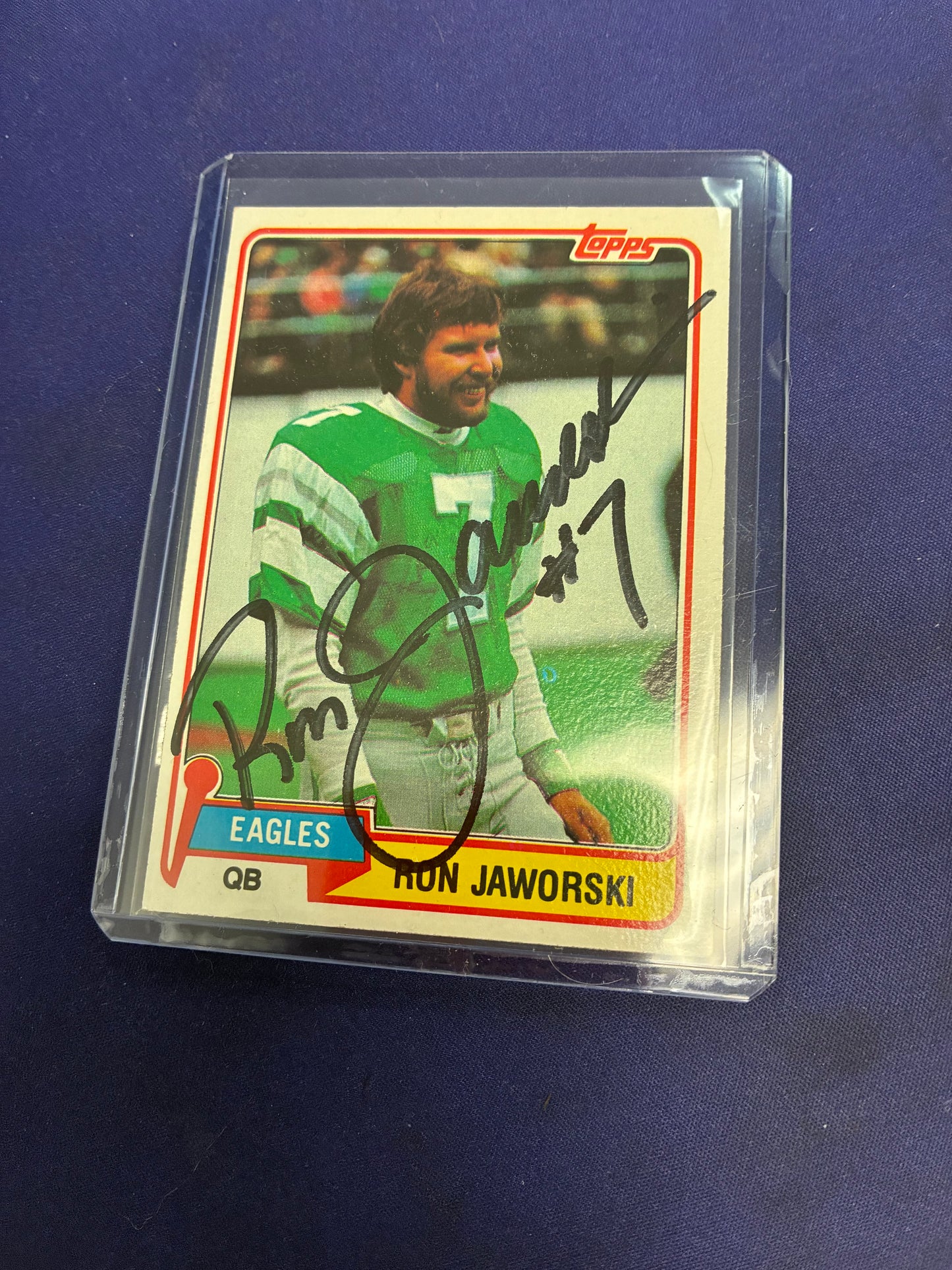 Ron Jaworski (Probably) Autograph 1981 Topps NM