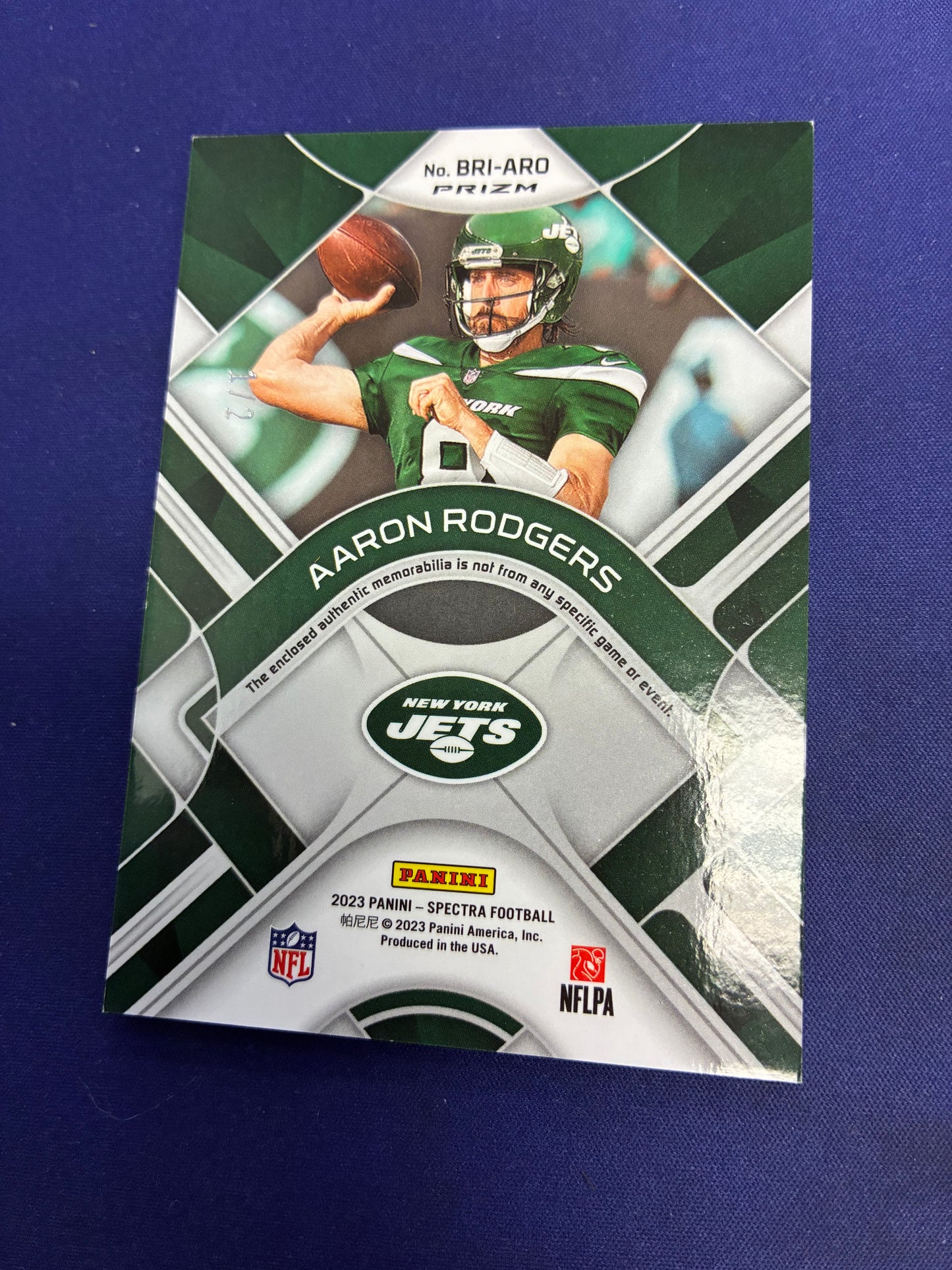 Aaron Rodgers Brilliance Nebula Patch /2 2023 Spectra NM