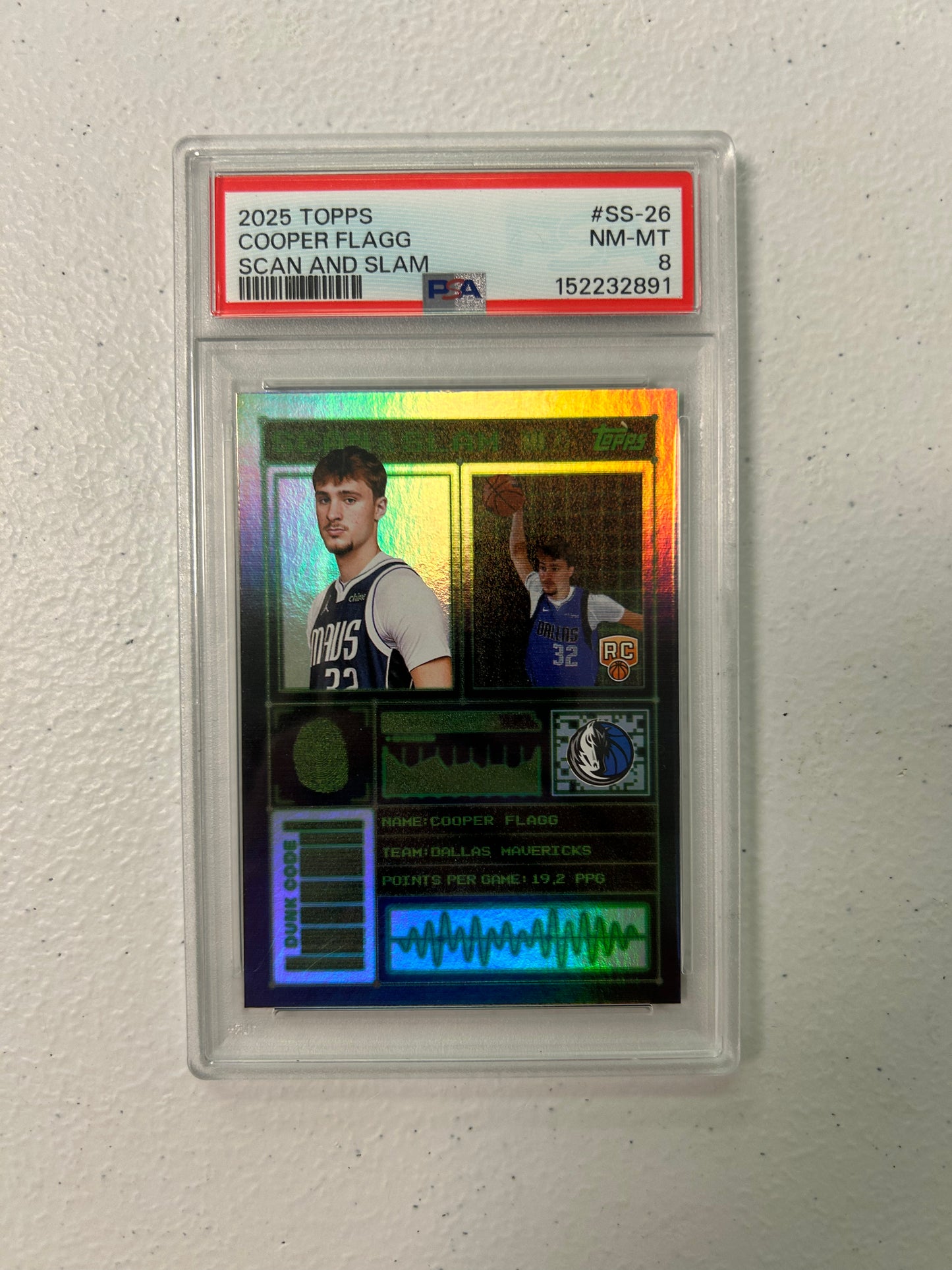 Cooper Flagg #SS-26 - 2025 Topps Scan and Slam Basketball PSA 8