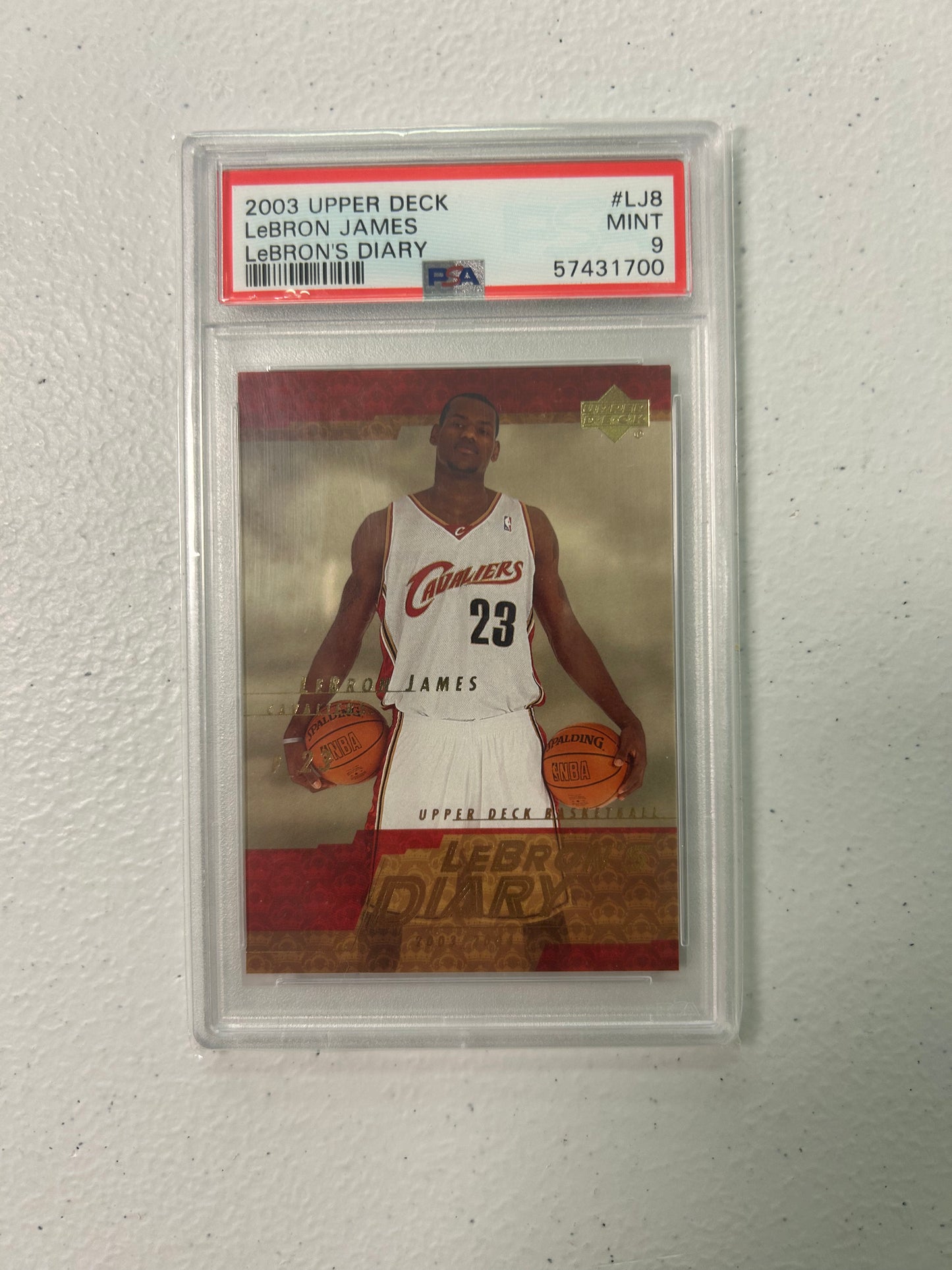 LeBron James #LJ8 - 2003 Upper Deck Lebron's Diary Basketball PSA 9