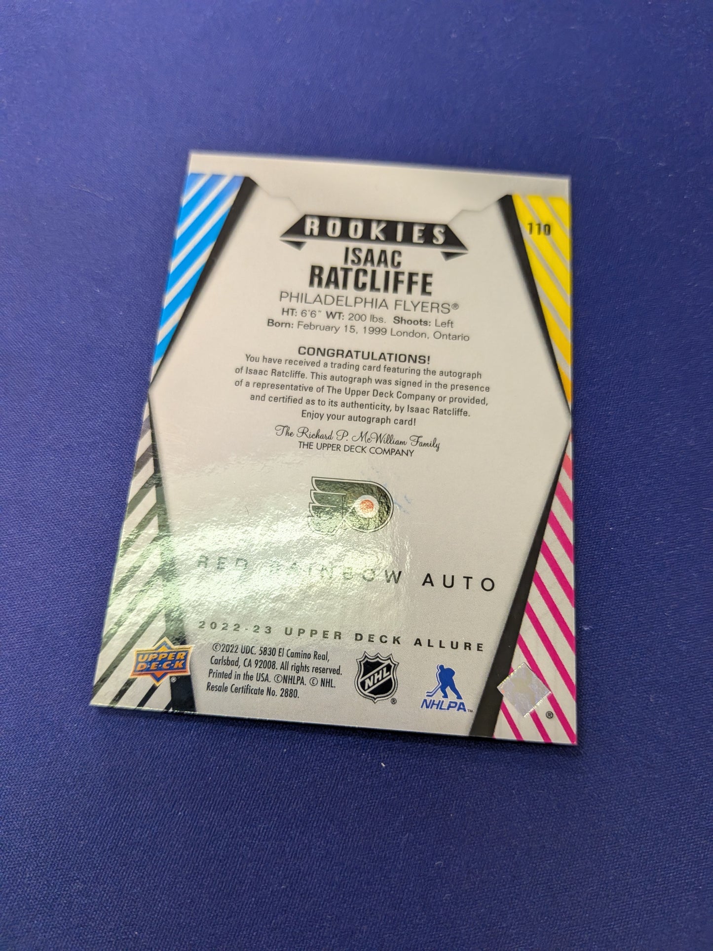 Isaac Ratcliffe Red Rainbow AUTO RC 2022-23 Allure