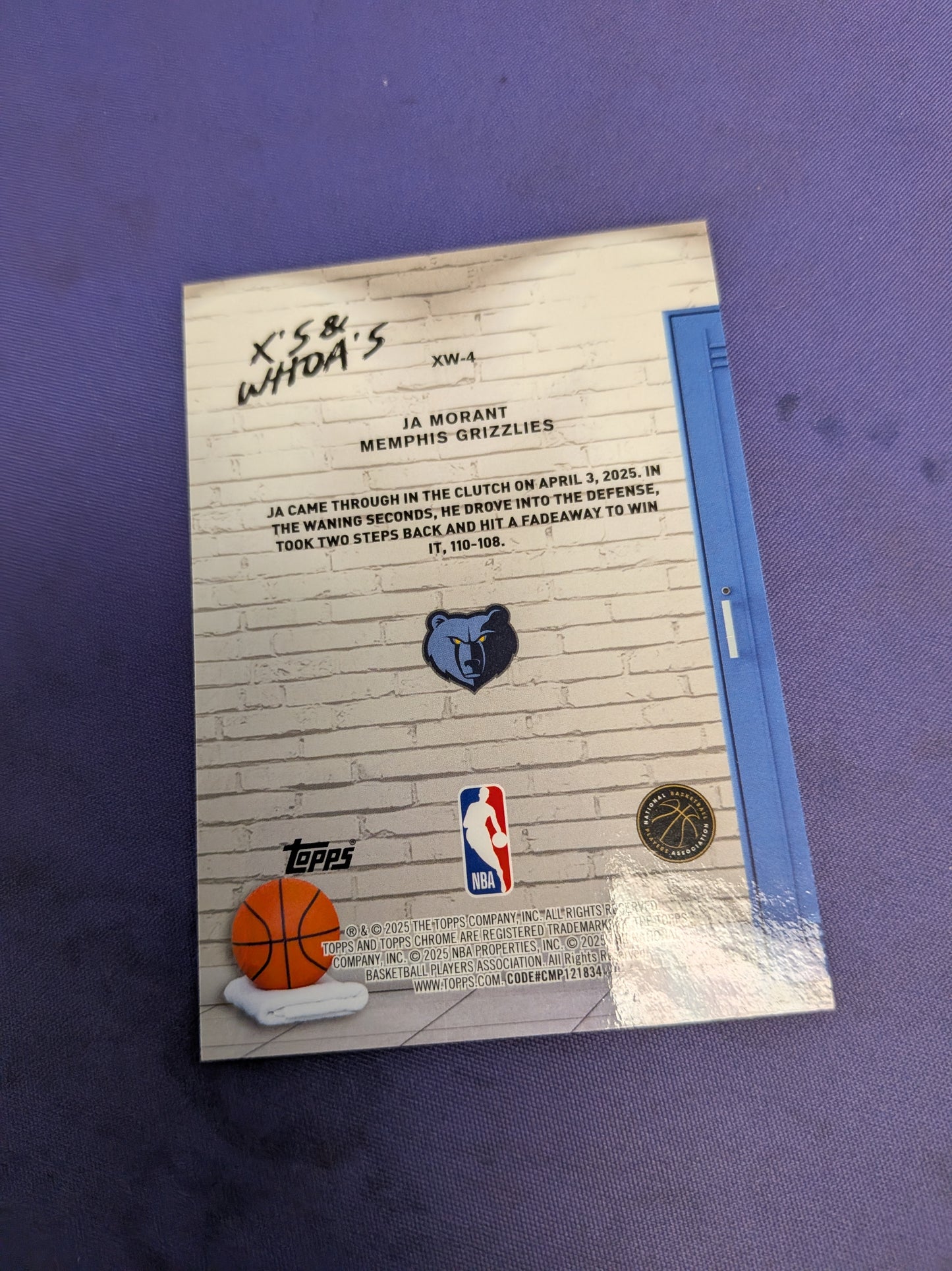 Ja Morant X's and Woahs /99 Refractor 2025-26 Topps