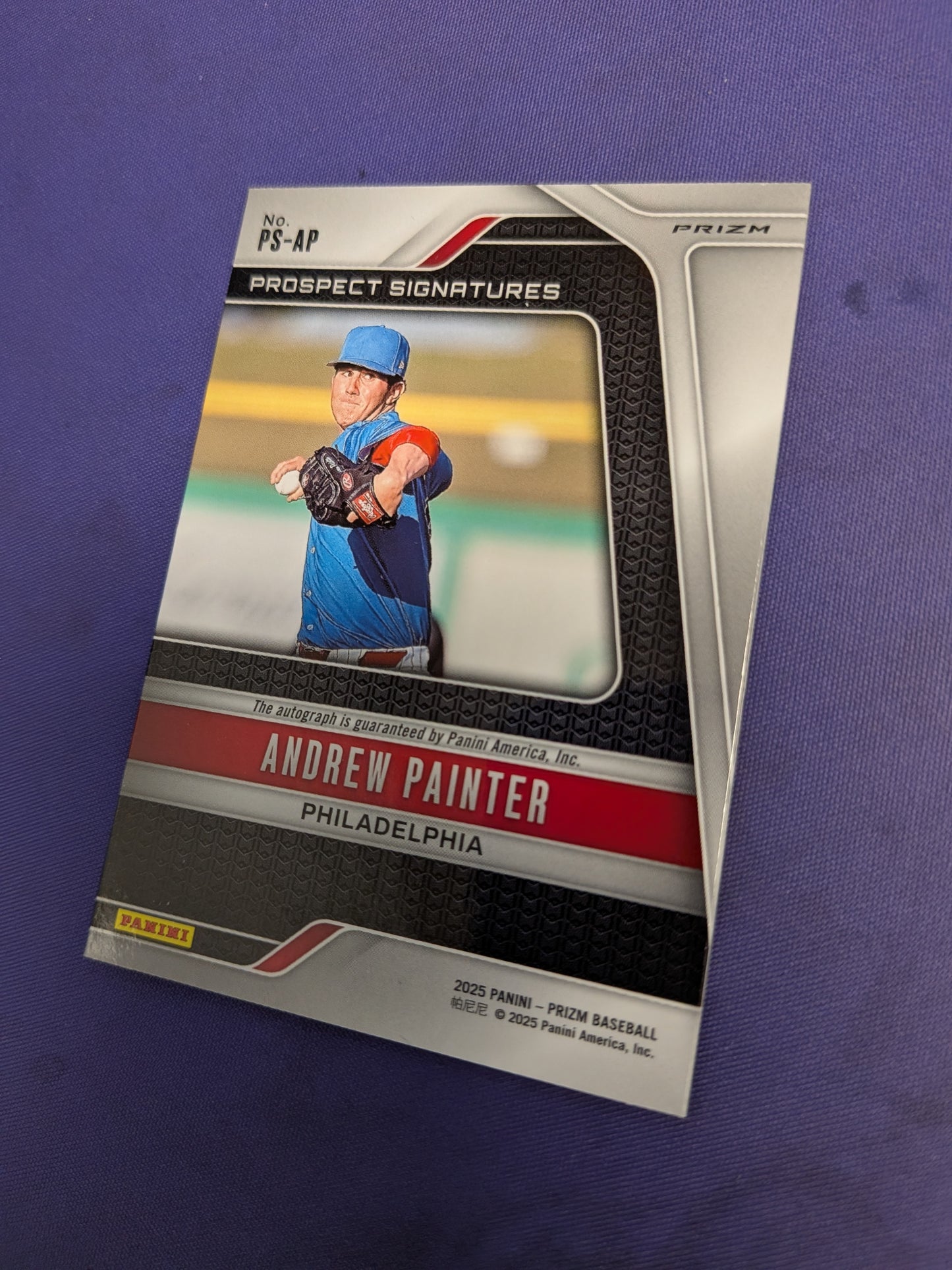 2025 Panini Prizm Andrew Painter Prospect Signatures #PS-AP Auto Phillies