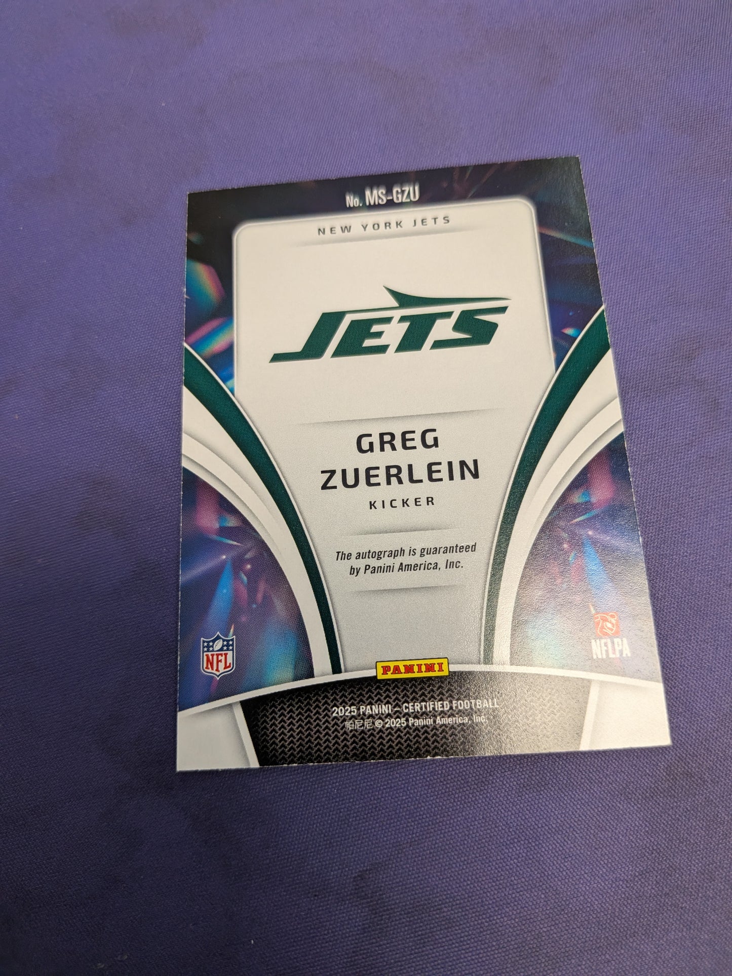 Greg Zuerlein /75 Auto 2025 Certified