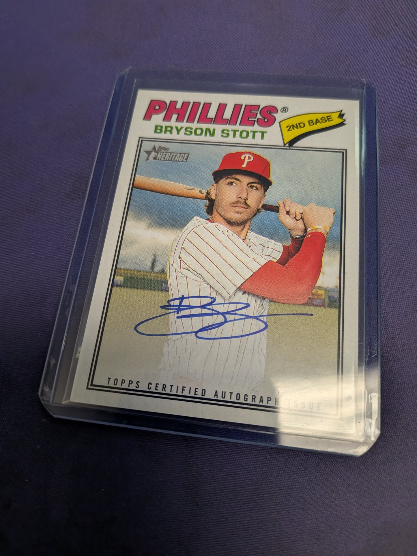 Bryson Stott #ROA-BST - 2026 Topps Heritage Real One Autograph Baseball NM