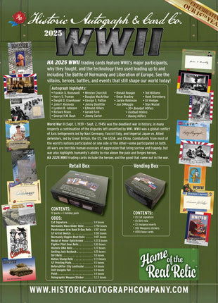 2025 Historic Autographs WWII Hobby Box