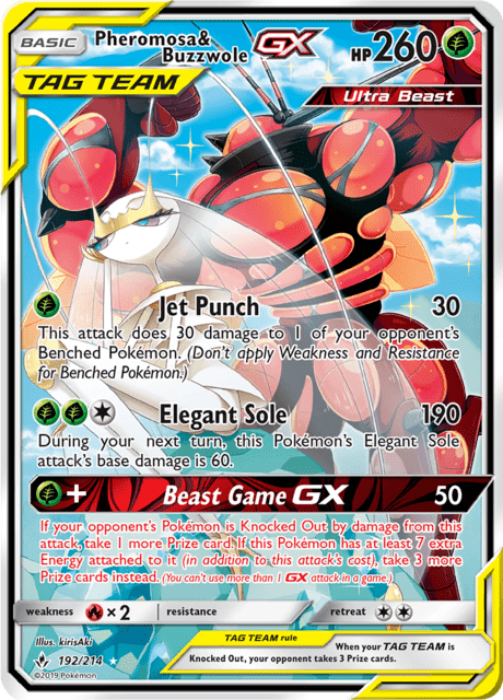Pheromosa & Buzzwole GX 192/214 - Unbroken Bonds (UNB) NM