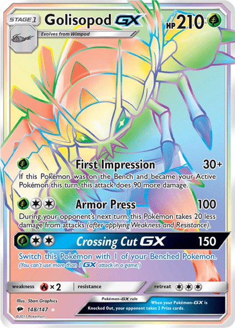 Golisopod GX 148/147 - Burning Shadows (BUS) NM