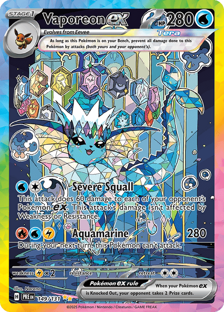 Vaporeon ex 149/131 - Prismatic Evolutions (PRE) NM