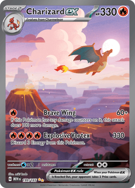 Charizard ex 199/165 - Scarlet & Violet 151 (MEW) NM