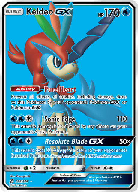 Keldeo GX 219/236 - Unified Minds (UNM) NM