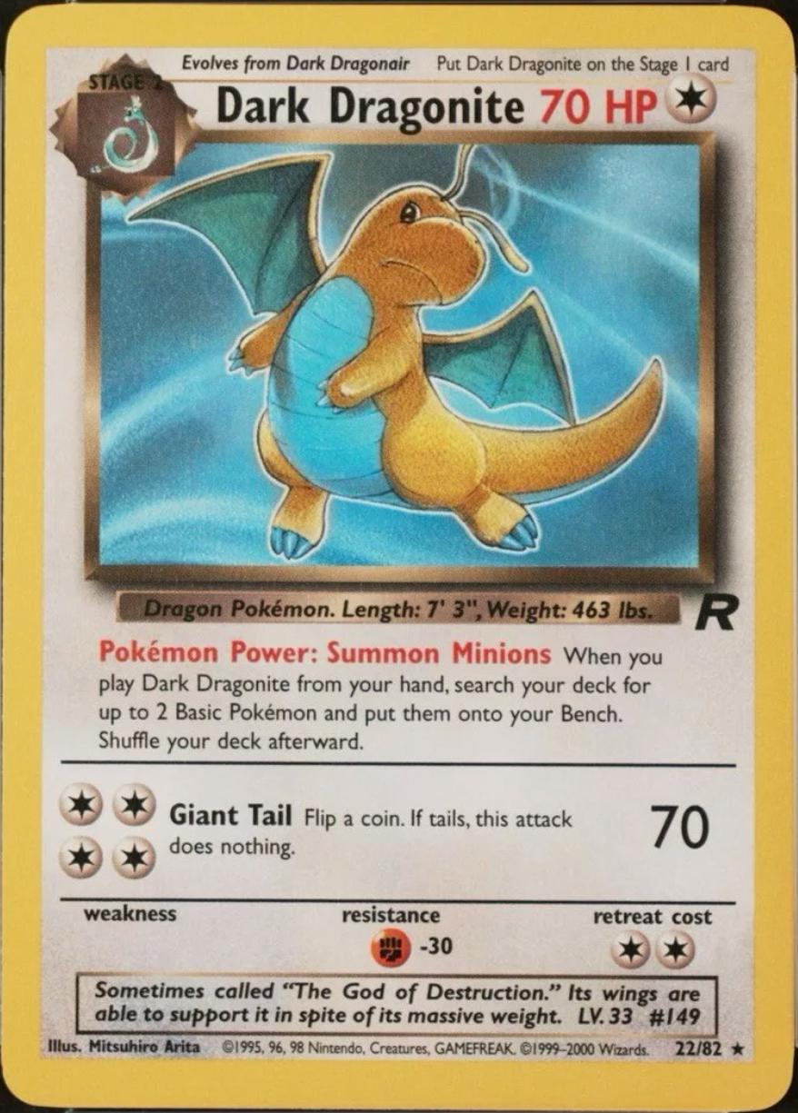 Dark Dragonite 22/82 - Team Rocket (TR) MP