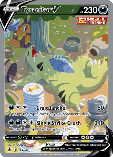 Tyranitar V 155/163 - Battle Styles (BST) NM