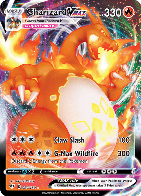 Charizard VMAX 20/189 - Darkness Ablaze (DAA) NM