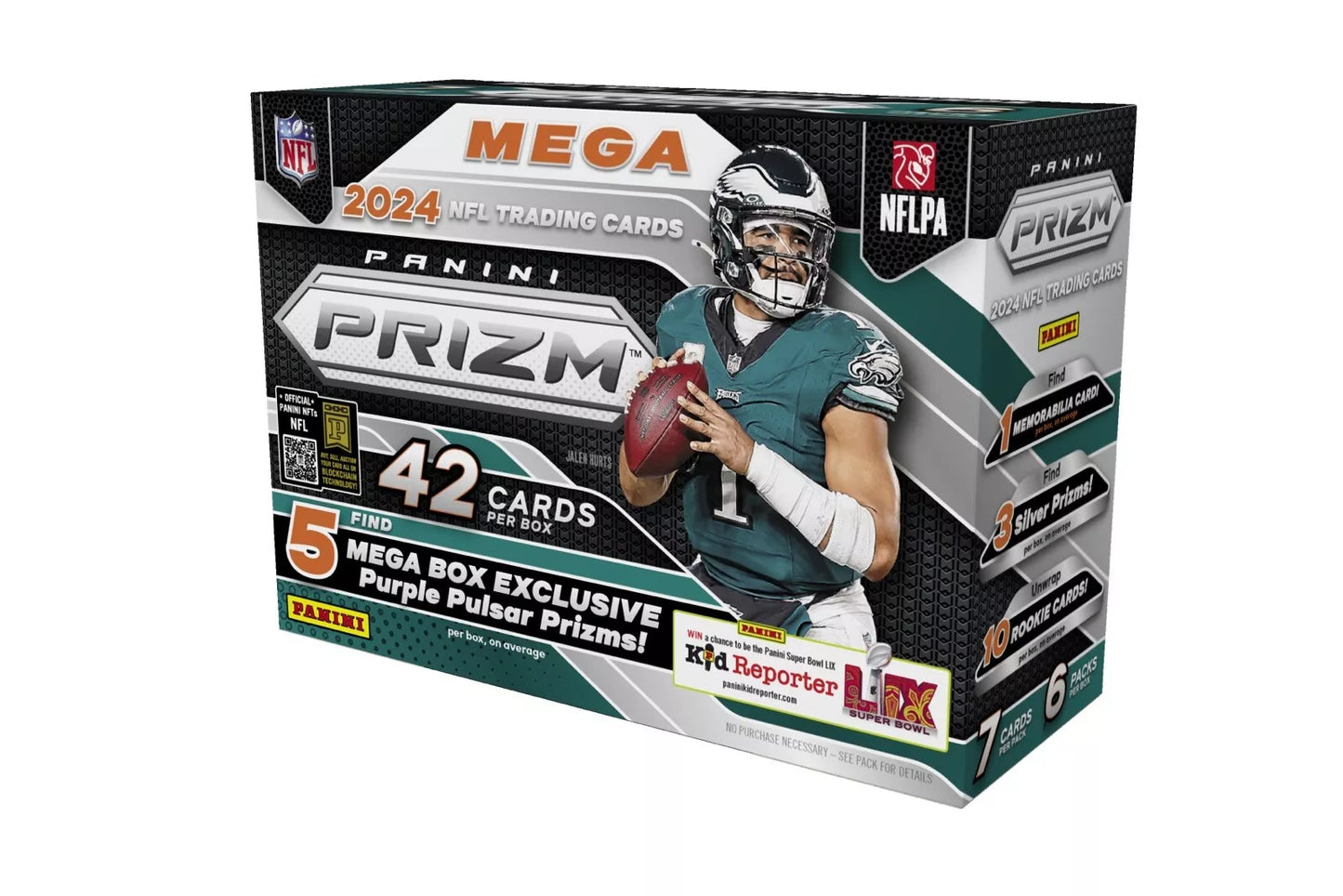 2024 Prizm Football Hobby Mega Box (Purple Pulsar)