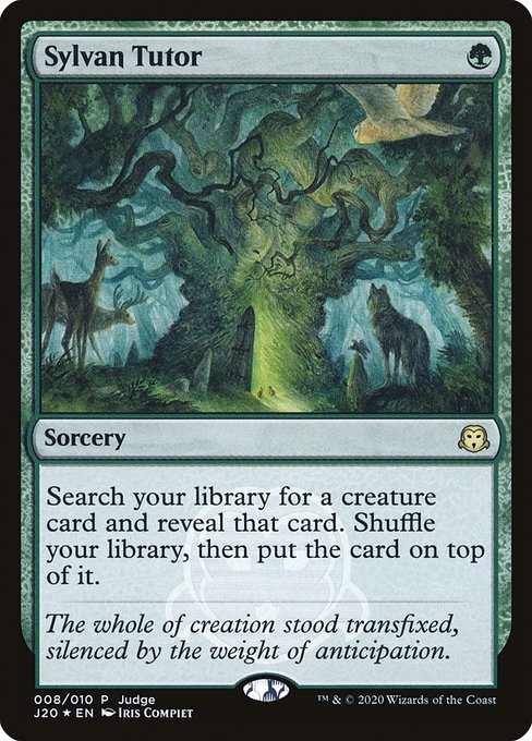 Sylvan Tutor 8 Judge Gift Cards 2020 (J20) [Foil] NM