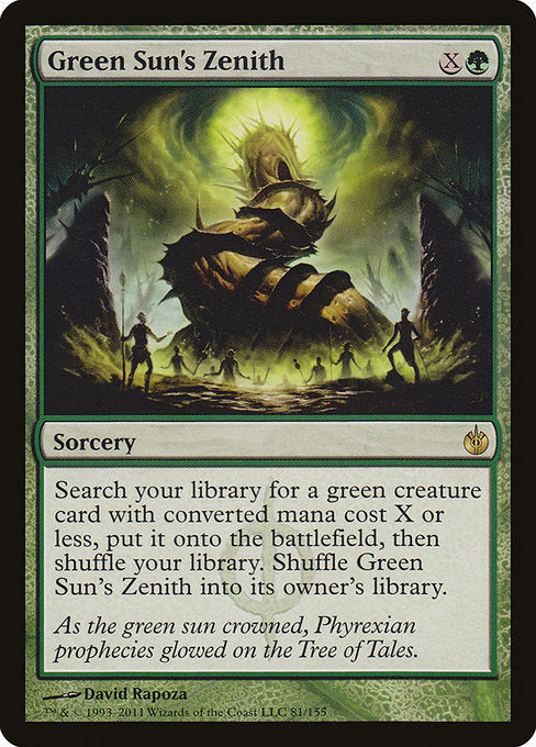 Green Sun's Zenith 81 Mirrodin Besieged (MBS) [Nonfoil] NM