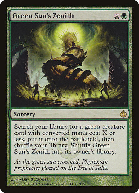 Green Sun's Zenith 81 Mirrodin Besieged (MBS) [Nonfoil] NM