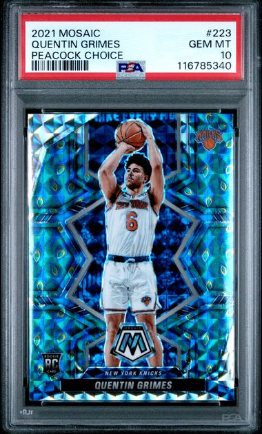 Quentin Grimes Peacock SSP PSA 10 RC 2021-22 Mosaic