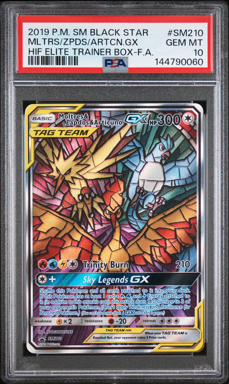 Moltres & Zapdos & Articuno GX sm210/ - Promo PSA 10