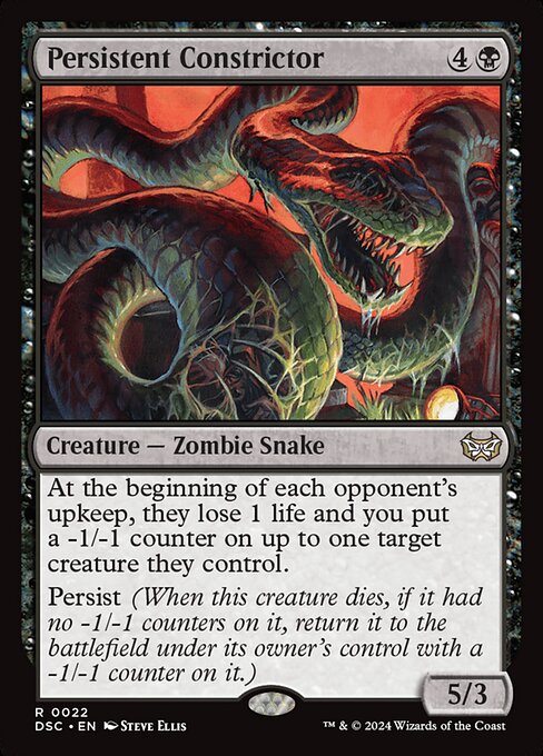 Persistent Constrictor 22 Duskmourn: House Of Horror Commander (DSC) [Nonfoil] NM