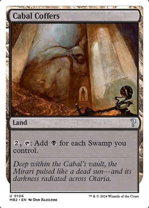 Cabal Coffers 106 Mystery Booster 2 (MB2) [Nonfoil] NM