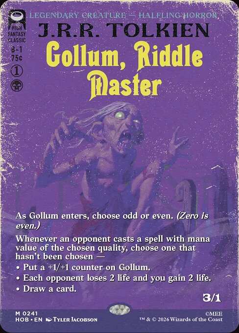 Gollum, Riddle Master 241 The Hobbit (HOB) [Nonfoil] NM
