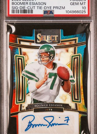 Boomer Esiason Die Cut Auto Tie-Dye /25 PSA 10 2023 Select