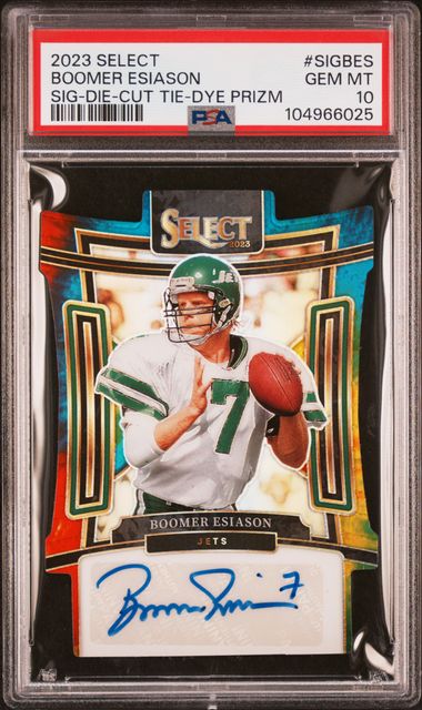 Boomer Esiason Die Cut Auto Tie-Dye /25 PSA 10 2023 Select