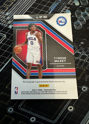 Tyrese Maxey Penmanship AUTO RC 2020-21 Prizm