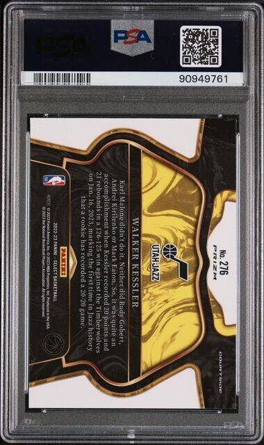 Walker Kessler Courtside Zebra SSP PSA 9 RC 2022-23 Select