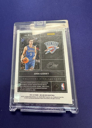Josh Giddey GOLD /10 Rookie Jersey Autograph RC 2021-22 One and One