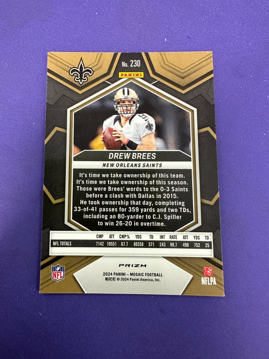 Drew Brees HONEYCOMB SSP 2024 Mosaic