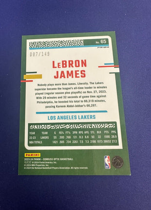 LeBron James Lime Green /149 2023-24 Optic