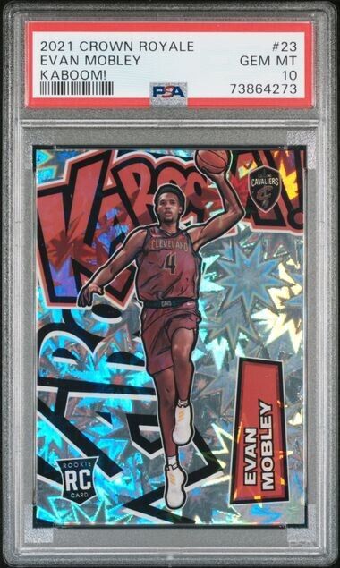 Evan Mobley Kaboom! RC PSA 10 2021-22 Crown Royale