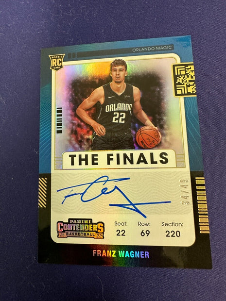 Franz Wagner The Finals AUTO /49 RC 2021-22 Contenders