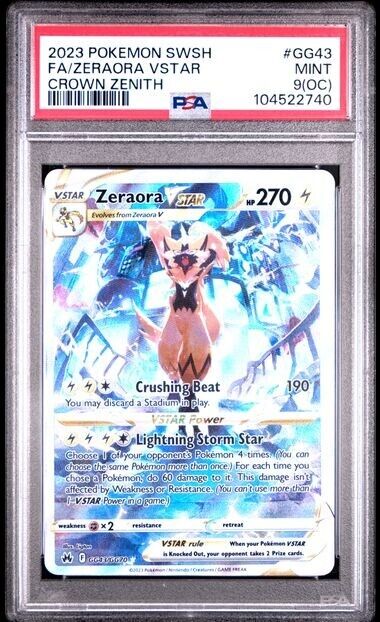 Zeraora Vstar (PSA 9 OC) - Crown Zenith