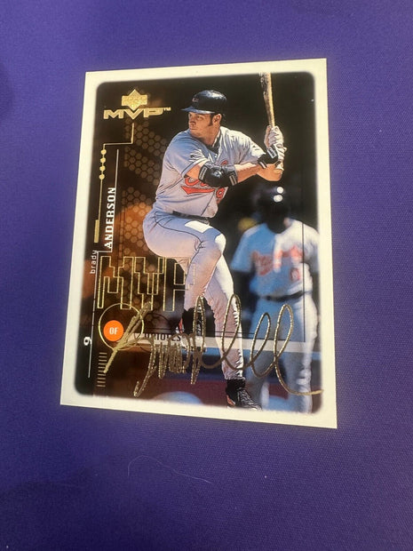Brady Anderson GOLD Script /100 1999 Upper Deck MVP