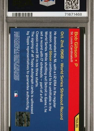 Bob Gibson AUTO 2002 Finest Moments