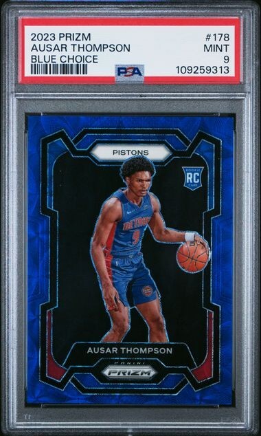 Ausar Thompson Blue Choice /49 RC PSA 9 2023-24 Prizm