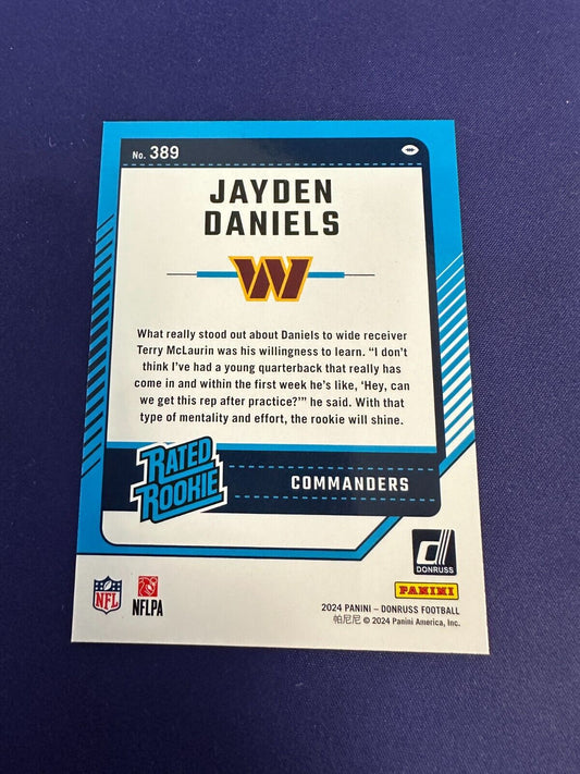 Jayden Daniels Blue Press Proof RC 2024 Donruss