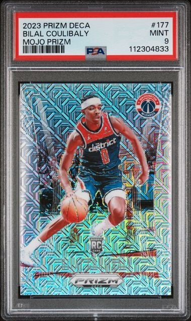 Bilal Coulibaly Mojo Prizm /25 PSA 9 RC 2023-24 Prizm Deca