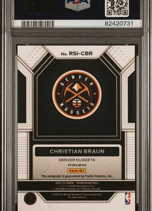 Christian Braun Red Choice AUTO RC PSA 10 2022-23 Prizm