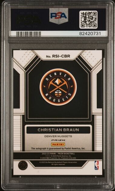 Christian Braun Red Choice AUTO RC PSA 10 2022-23 Prizm