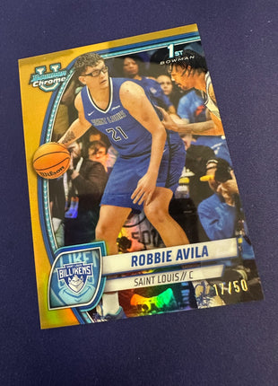 Robbie Avila /50 Gold 1st RC 2024-25 Bowman U Chrome