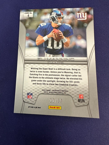 Eli Manning CHAMPIONS /30 Mojo 2024 Prizm Deca