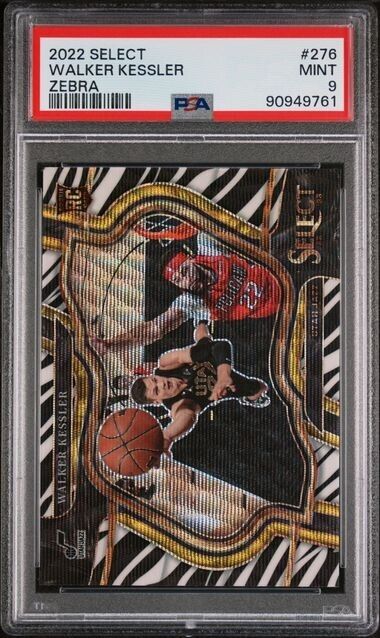 Walker Kessler Courtside Zebra SSP PSA 9 RC 2022-23 Select