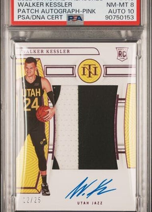 Walker Kessler True RPA Pink /25 RC PSA 8/10 2022-23 National Treasures