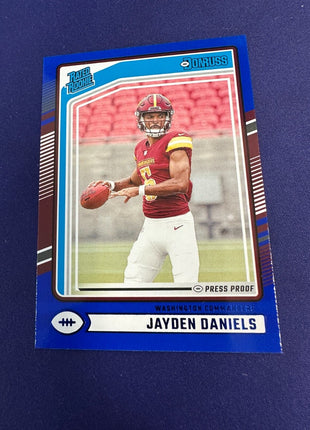 Jayden Daniels Blue Press Proof RC 2024 Donruss